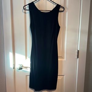 Lulu’s Scoop Back Midi Dress Black Size Small